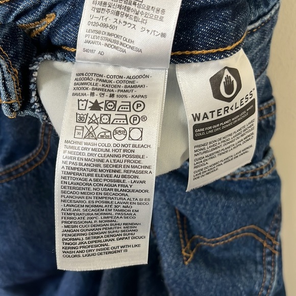 Levi's Original Skinny Medium Wash 100% Cotton Overalls Size Large - Picture 12 of 12